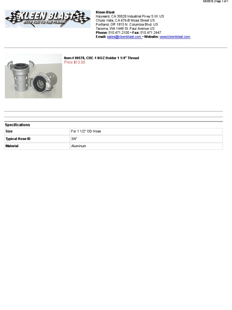 Price $13.00: Specifications | PDF