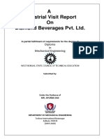 A Industrial Visit Report On Diamond Beverages Pvt. LTD.: Diploma in Mechanical Engineering