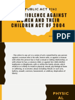 Anti - Violence Against Women and Their Children Act