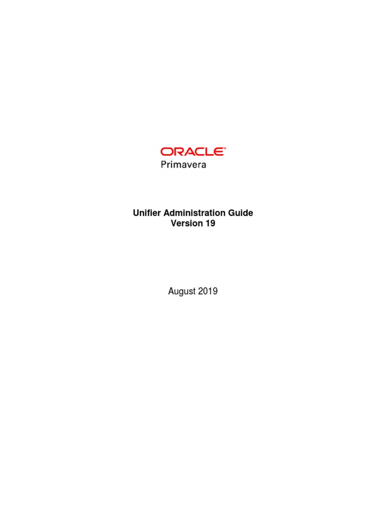 Unifier Administration Guide PDF Tab Gui Databases