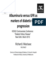 Albuminuria Versus GFR As Markers of Diabetic CKD Progression