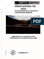 Autoridad Nacional Del Agua: Direccion de Gestion de La Calidad de Los Recursos Hídricos