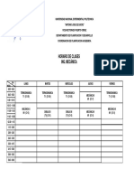 UNEXPO VRP Horario Ing. Mecánica Lapso 2019-2