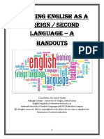 Teaching English As A Foreign / Second Language - A Handouts