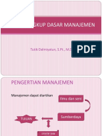 Ruang Lingkup Dasar Manajemen PDF
