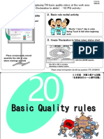 Development of Displaying 20 Basic Quality Rules at The Work Area and Recital Declaration To Abide - '03 Activity - Basic Rule Recital Activity