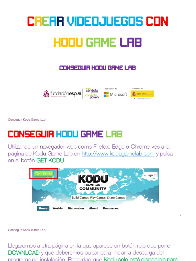 Cómo Descargar Kodu Game Lab | PDF | Red mundial | Internet y web