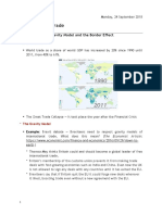 International Trade: Lecture 1 - The Gravity Model and The Border Effect