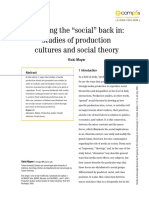 Bringing The Social Back in Studies of PDF