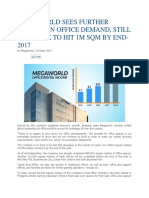 Megaworld Sees Further Growth in Office Demand