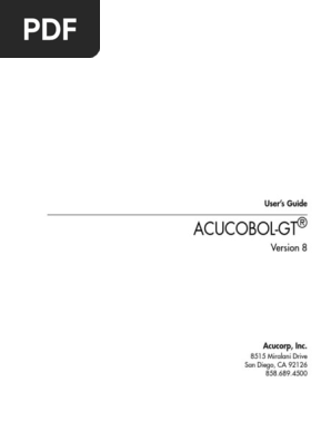 Acucobol Gt Users Guide V8 Tcm21 190 Pdf Thread Computing Computer Terminal