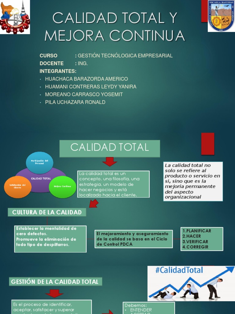 Calidad Total y Mejora Continua | PDF | Calidad (comercial) | Gestión ...