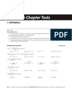 Online Chapter Tests: 7. Integrals