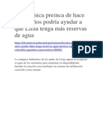 0 Una Técnica Preinca de Hace 1 400 Años Podría Ayudar a Que Lima Tenga Más Reservas de Agua