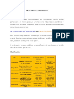 Oraciones coordinadas