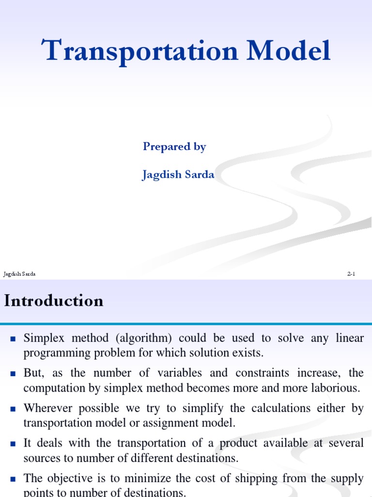 Transportation | PDF | Linear Programming | Inequality (Mathematics)