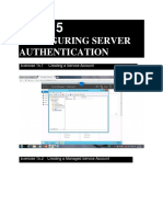 Configuring Server Authentication: Exercise 15.1 Creating A Service Account