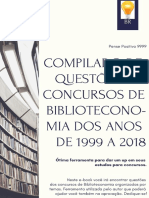 Compilado de Questões de Concursos __de Biblioteconomia Dos Anos de 1999 a __2018