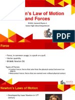 Newton's Law of Motion and Forces: PHY01: General Physics 1 Senior High School Department