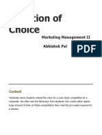 Question of Choice: Marketing Management II Abhishek Pal B19002