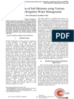 Determination of Soil Moisture Using Various Sensors Forirrigation Water Management