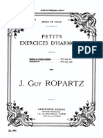 Ropartz, G. - Petits Exercices D'harmonie (1) Basses Et Chants Donnés PDF