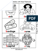 doctor hospital cut and color mini flashcards