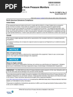 RPM1600 Series Room Pressure Monitors: Installation Instructions