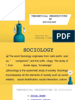 Theoretical Perspectives IN Sociology: Reported By: Asnairah & Asmirah Daragangan