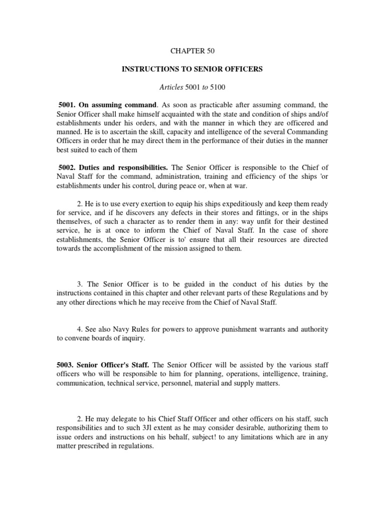 Navy Regulations | PDF | Staff (Military) | Navies