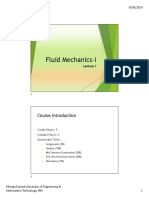 Fluid Mechanics-I: Course Introduction