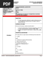 Lab Manual 3.2 - LEVEL 1_Determination of Hydraulic Parameters in Uniform Flow for Open Channels.