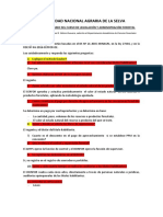 Universidad Nacional Agraria de La Selva: Segundo Cuestionario Del Curso de Legislación Y Administración Forestal
