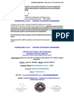 Asunto Informe de Inscripción A Cursos Guardia Privada V