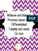 Reflexive and Intensive Pronouns Lesson With Differentiated Foldable and Hands On Sort