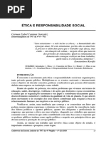 eTICA E RESPONSABILIDADE SOCIAL