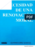Alfonso López Quintás, Necesidad de Una Renovación Moral PDF