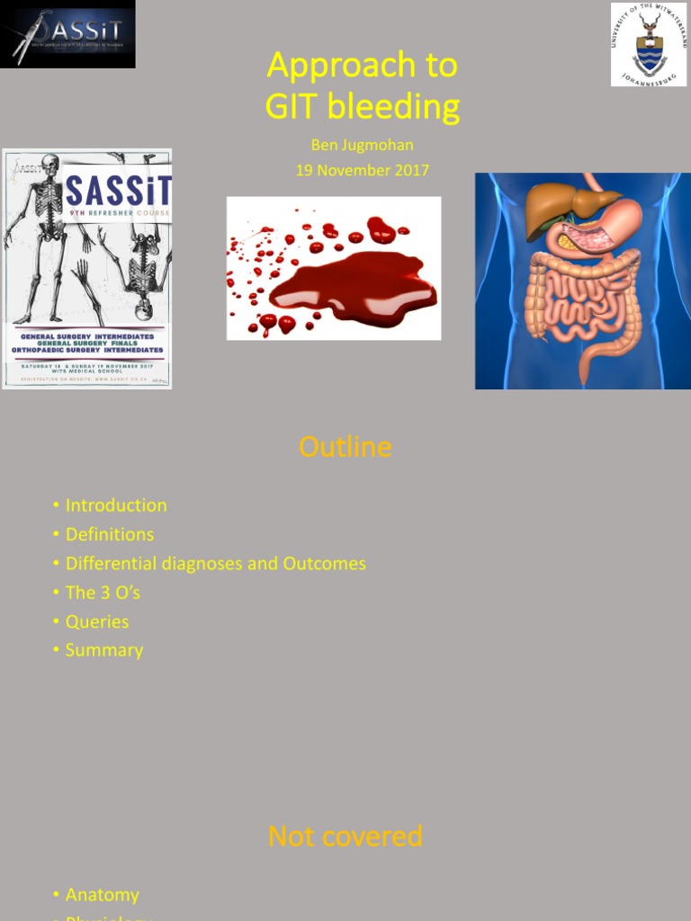 GIT Bleeding | PDF | Endoscopy | Digestive System