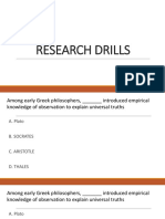 Research Drills