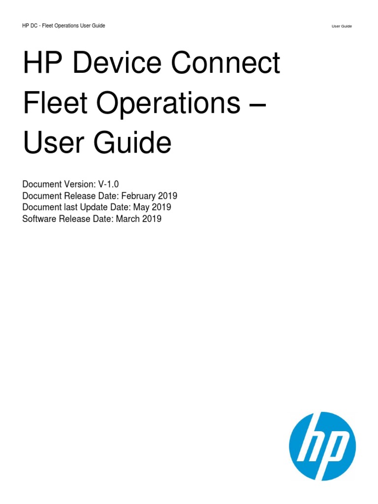 Fleet Operations User Guide | PDF | Hewlett Packard | Cloud Computing
