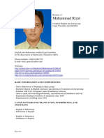 Muhammad Rizal: English Into Indonesian Certified Legal Translator by The Association of Indonesian Translators (HPI)