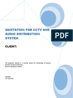Quotation For CCTV and Audio Distribution System: Client