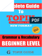 TOPIK Grammar - Vocabulary Beginner Level PDF