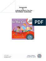 Songwords For Sing Along Songs in The Car - Fun Songs (Carcd03)
