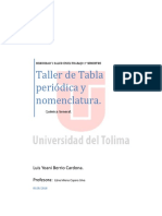 Taller de Tabla Periódica.