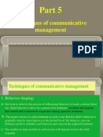 Techniques of Communication Management