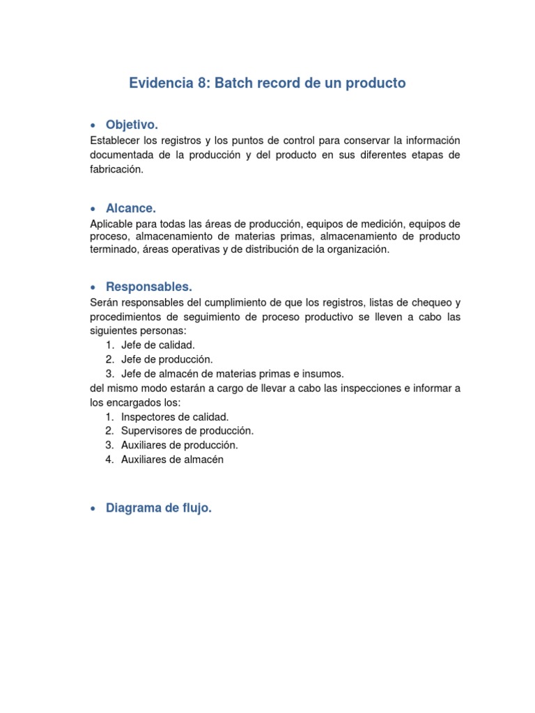 Batch Record | PDF | Leche | Naturaleza