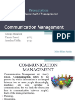Communication Management: Presentation