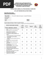 Borang Maklumbalas Latihan Makmal Komputer (PC Lab Training Evaluation Form)