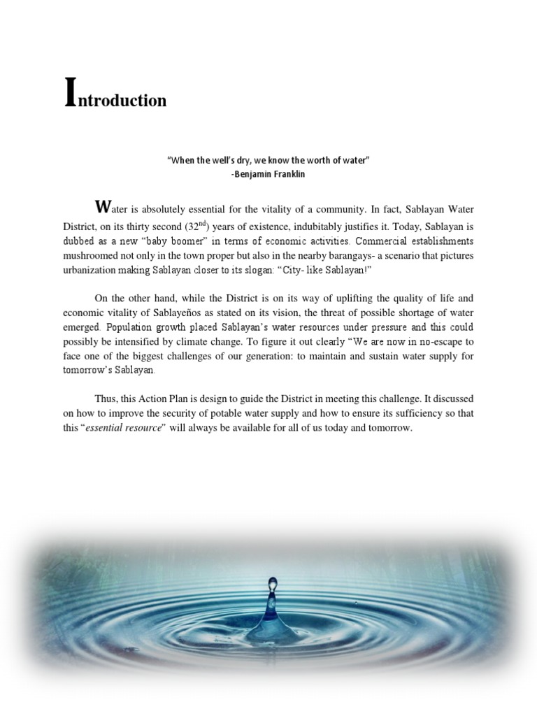 Sablayan Water District Development Plan | PDF | Groundwater ...